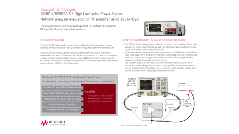 Perform MMIC Amplifier S-parameter Measurements
